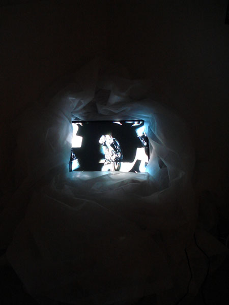 installation vidéo Mariée rabillée par ses célibatants m'aime.