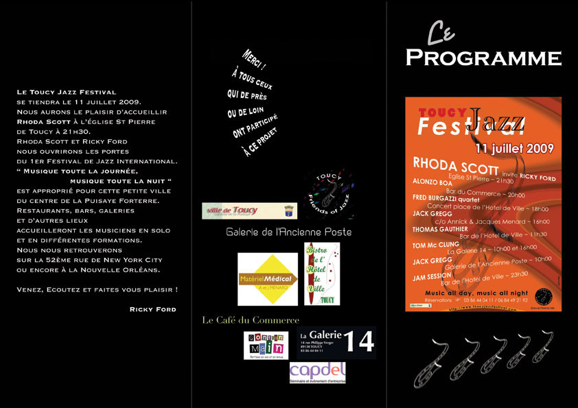 Programme Toucy Jazz Festival